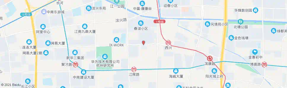 杭州滨安路聚业路口_公交站地图_杭州公交_妙搜公交查询2025