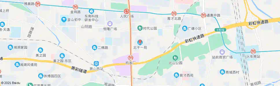 杭州北干一苑_公交站地图_杭州公交_妙搜公交查询2025