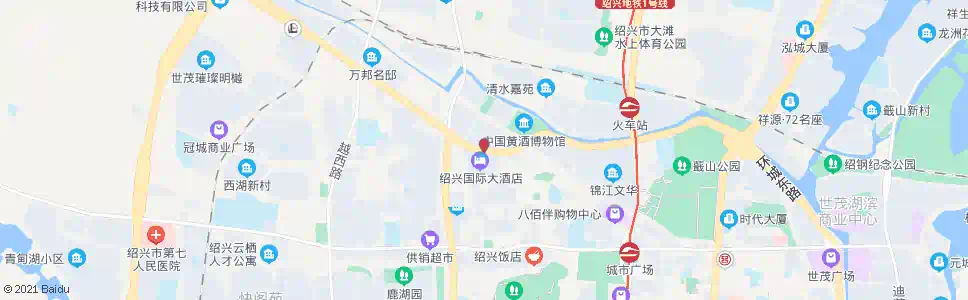 杭州国际摩尔城(北海畈)_公交站地图_杭州公交_妙搜公交查询2025