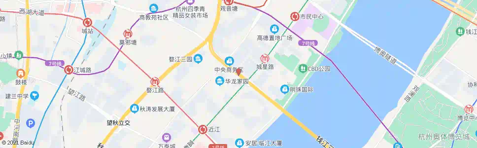 杭州清江路钱江路口_公交站地图_杭州公交_妙搜公交查询2025