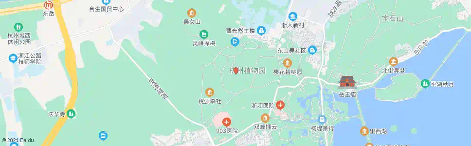 杭州植物园_公交站地图_杭州公交_妙搜公交查询2025
