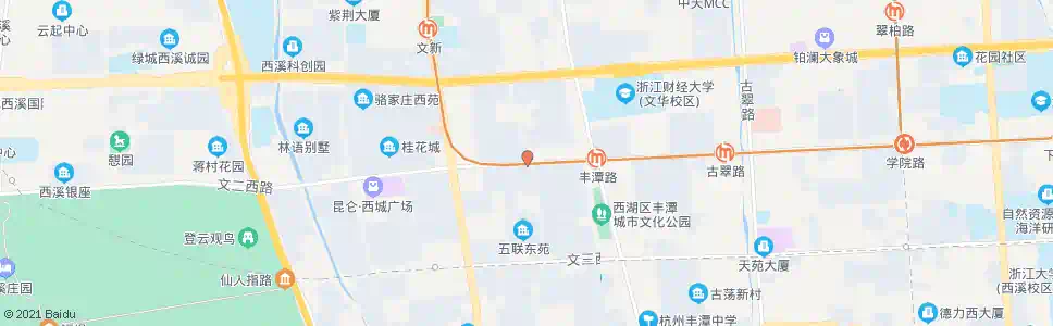 杭州文二西路竞舟路口_公交站地图_杭州公交_妙搜公交查询2025