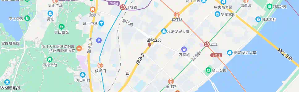 杭州望江门外_公交站地图_杭州公交_妙搜公交查询2025