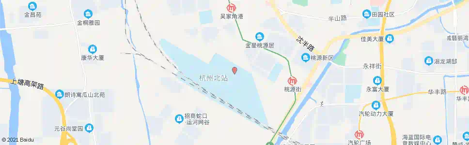 杭州火车道口北_公交站地图_杭州公交_妙搜公交查询2025