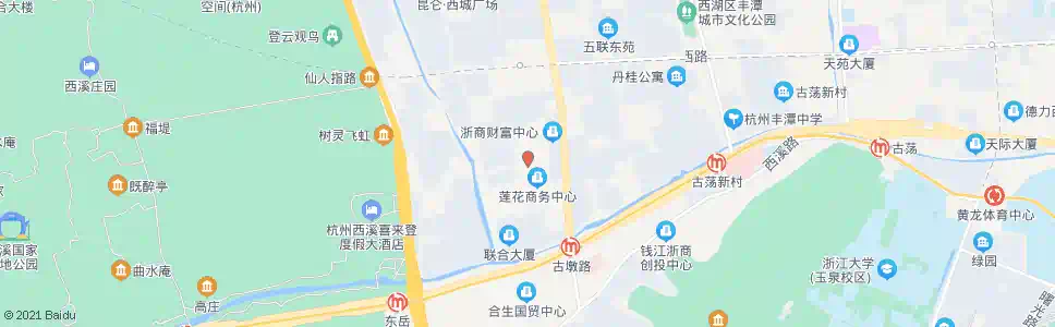 杭州莲花街古墩路口_公交站地图_杭州公交_妙搜公交查询2025