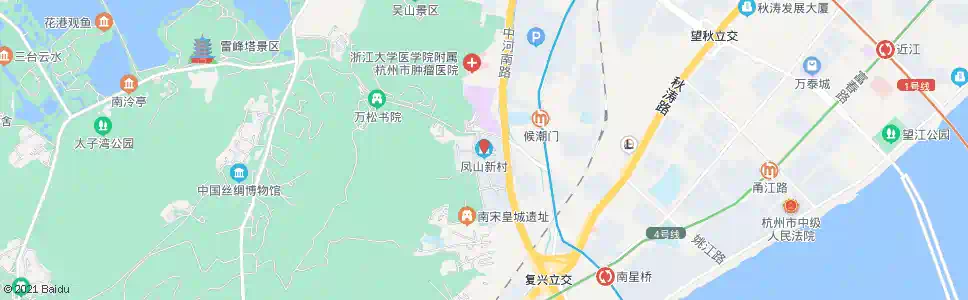 杭州凤山新村_公交站地图_杭州公交_妙搜公交查询2025