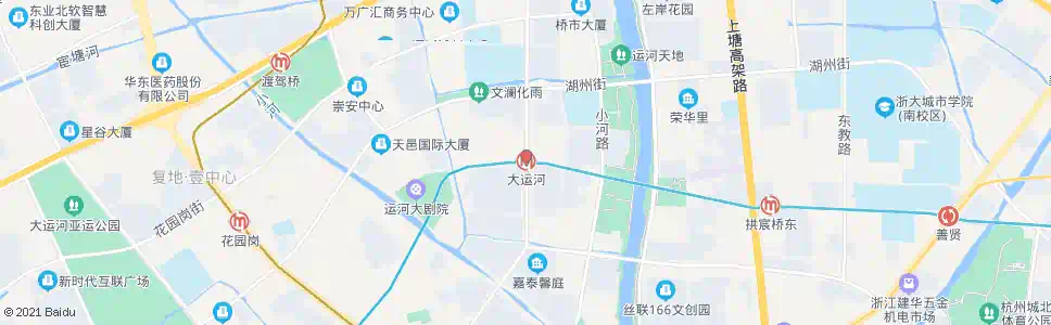 杭州大运河宾馆_公交站地图_杭州公交_妙搜公交查询2025