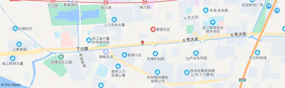 杭州下沙路一号路口_公交站地图_杭州公交_妙搜公交查询2025