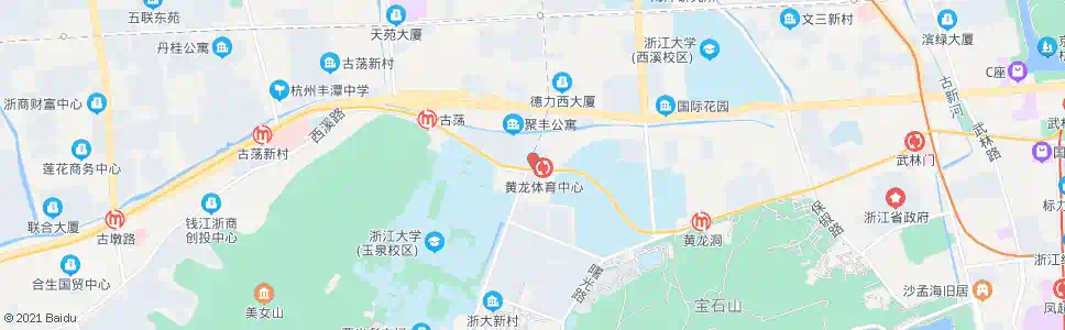 杭州西湖体育馆_公交站地图_杭州公交_妙搜公交查询2025