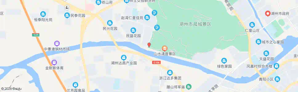 湖州山水清音(西)_公交站地图_湖州公交_妙搜公交查询2025