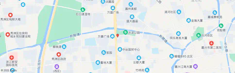 嘉兴洪波公园(朝聚眼科医院)_公交站地图_嘉兴公交_妙搜公交查询2025