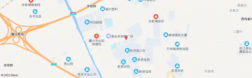 嘉兴余新镇中心小学_公交站地图_嘉兴公交_妙搜公交查询2025