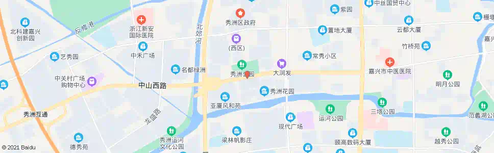 嘉兴秀洲公园(中投证券)_公交站地图_嘉兴公交_妙搜公交查询2025