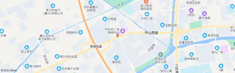 嘉兴中山西路秀园路_公交站地图_嘉兴公交_妙搜公交查询2025