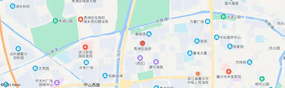 嘉兴秀洲区政府_公交站地图_嘉兴公交_妙搜公交查询2025