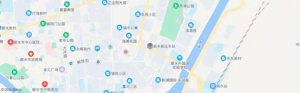 丽水汽车东站西_公交站地图_丽水公交_妙搜公交查询2025