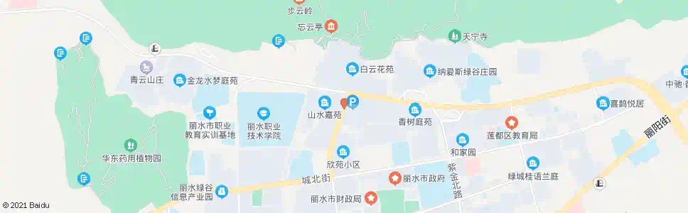 丽水山水嘉苑东_公交站地图_丽水公交_妙搜公交查询2025