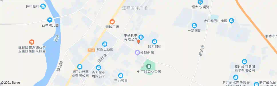 丽水中广工业园_公交站地图_丽水公交_妙搜公交查询2025