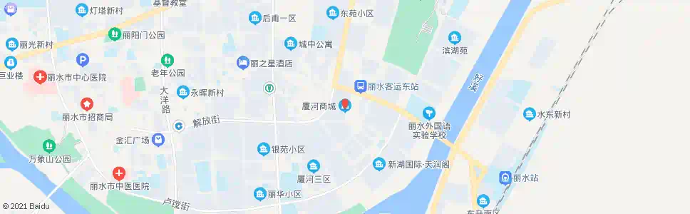 丽水厦河商城_公交站地图_丽水公交_妙搜公交查询2025