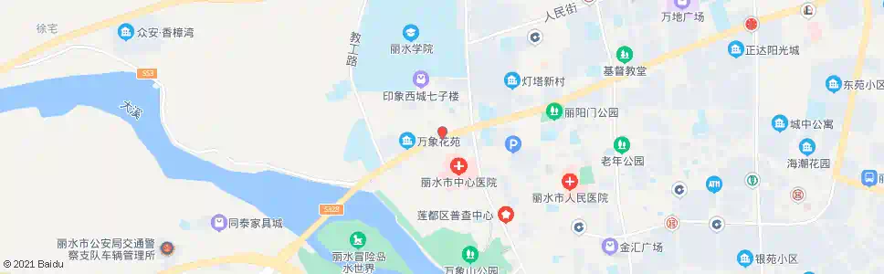 丽水三岩寺(中心医院)_公交站地图_丽水公交_妙搜公交查询2025