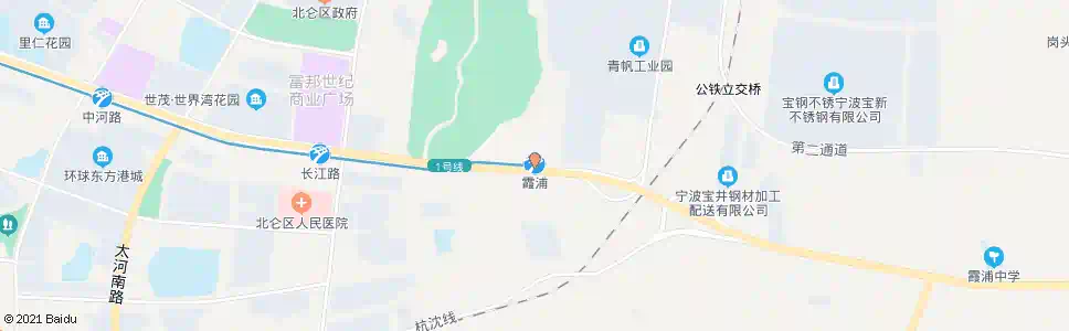 宁波霞浦地铁站_公交站地图_宁波公交_妙搜公交查询2025