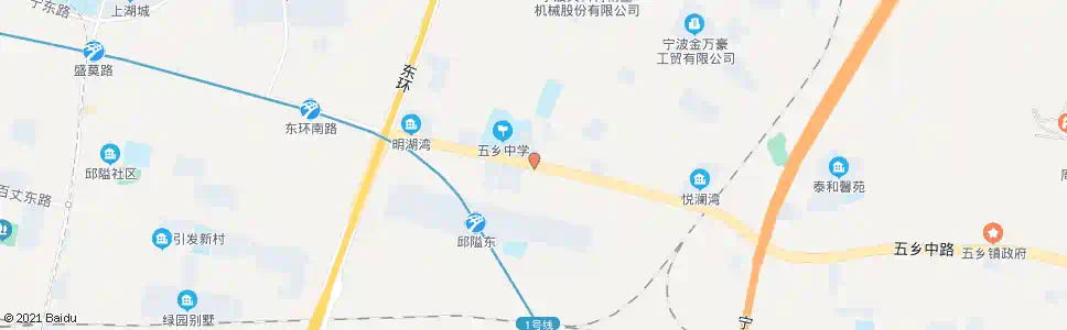 宁波五乡中学东_公交站地图_宁波公交_妙搜公交查询2025