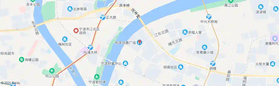 宁波和丰创意广场_公交站地图_宁波公交_妙搜公交查询2025