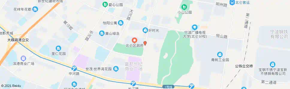 宁波北仑行政服务中心东_公交站地图_宁波公交_妙搜公交查询2025