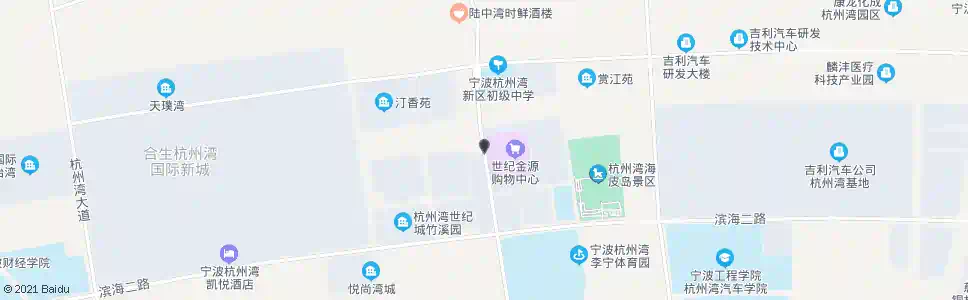 宁波杭州湾新区世纪城购物中心_公交站地图_宁波公交_妙搜公交查询2025