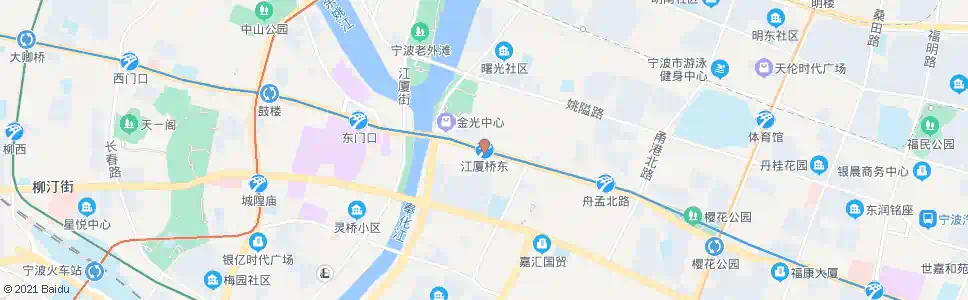 宁波江厦桥东_公交站地图_宁波公交_妙搜公交查询2025