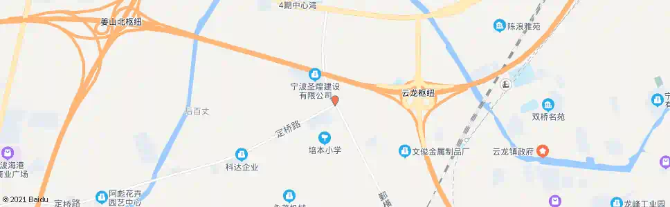 宁波定桥村东_公交站地图_宁波公交_妙搜公交查询2025
