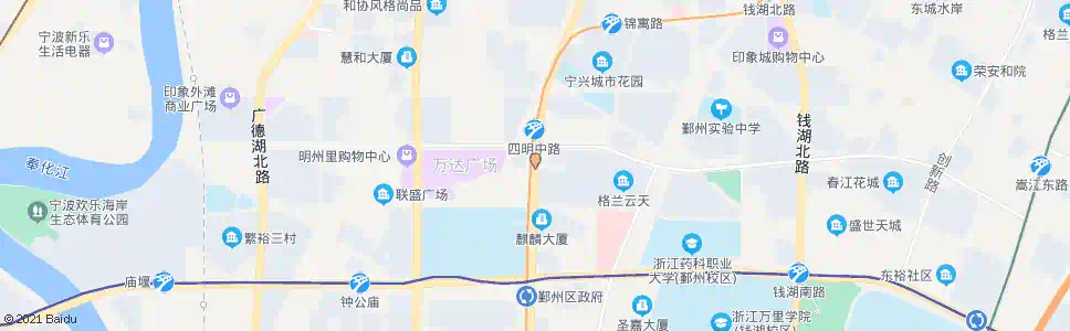 宁波万达广场东_公交站地图_宁波公交_妙搜公交查询2025