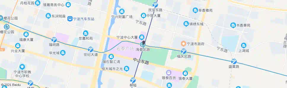 宁波海晏北路站_公交站地图_宁波公交_妙搜公交查询2025