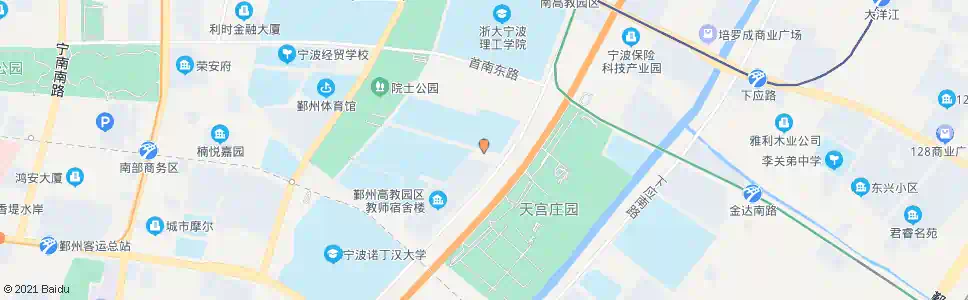 宁波学府苑北大门_公交站地图_宁波公交_妙搜公交查询2025