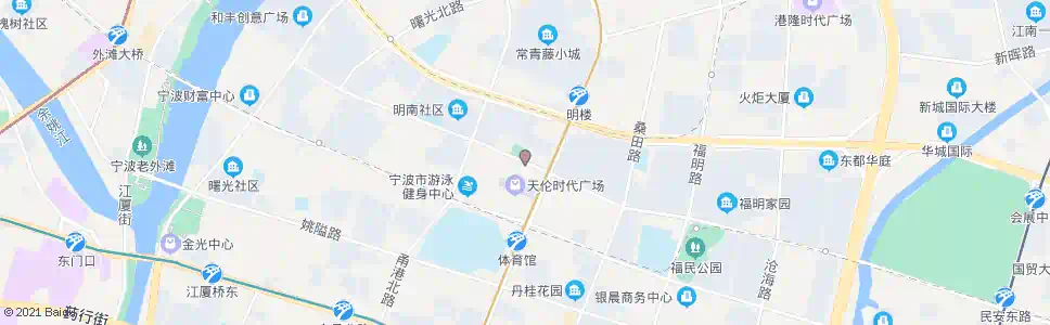 宁波明楼公园(家乐福)_公交站地图_宁波公交_妙搜公交查询2025