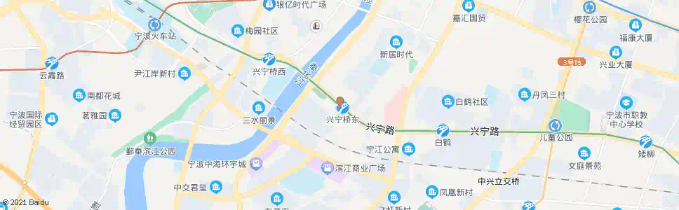 宁波兴宁桥东(江东南路)_公交站地图_宁波公交_妙搜公交查询2025