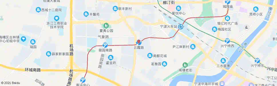 宁波云霞路站_公交站地图_宁波公交_妙搜公交查询2025
