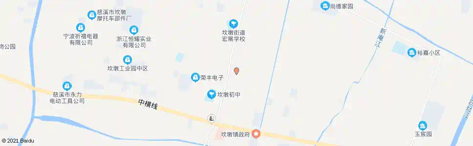 宁波坎墩中心小学_公交站地图_宁波公交_妙搜公交查询2025