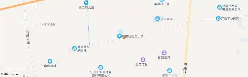 宁波西二小学_公交站地图_宁波公交_妙搜公交查询2025