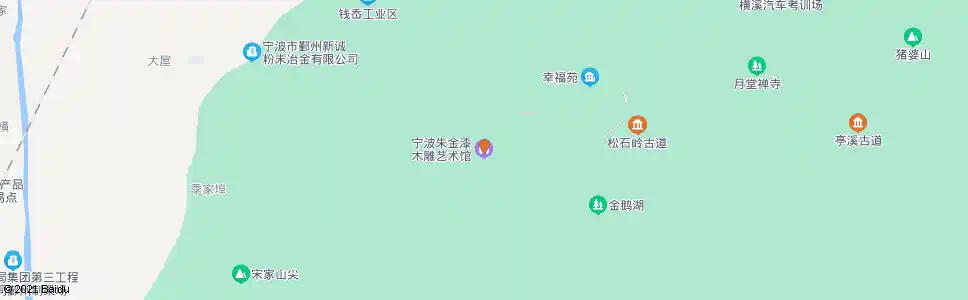 宁波横溪水库(宁波朱金漆木雕艺术馆)_公交站地图_宁波公交_妙搜公交查询2025