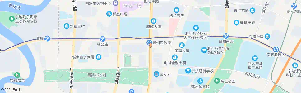 宁波鄞州区政府东_公交站地图_宁波公交_妙搜公交查询2025