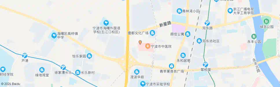 宁波市中医院(市心理咨询中心)_公交站地图_宁波公交_妙搜公交查询2025