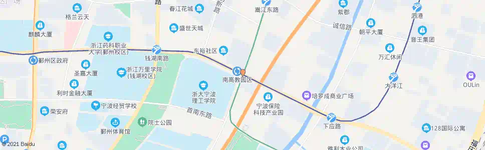 宁波下应南路宁横路口_公交站地图_宁波公交_妙搜公交查询2025