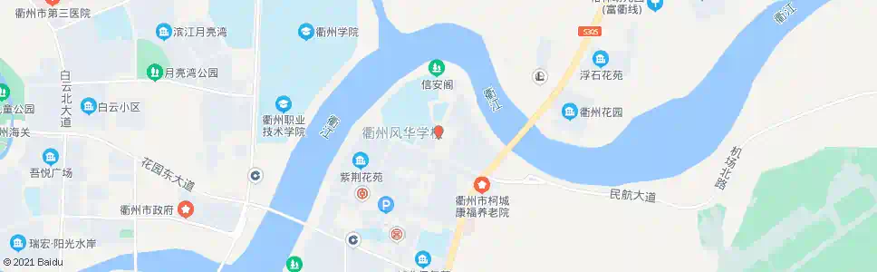 衢州衢州二中_公交站地图_衢州公交_妙搜公交查询2025