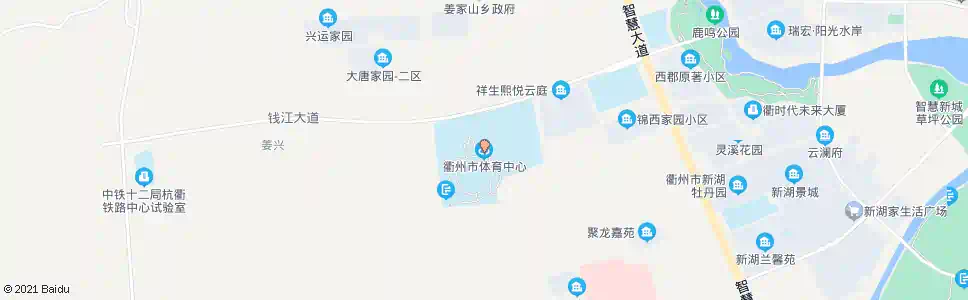 衢州体育中心_公交站地图_衢州公交_妙搜公交查询2025