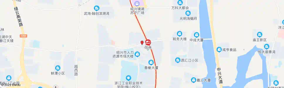 绍兴凤林路解放路口_公交站地图_绍兴公交_妙搜公交查询2025
