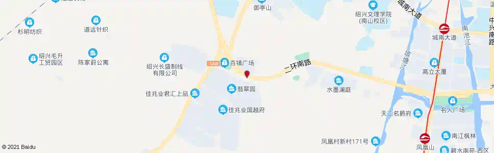 绍兴滨江稽山翡翠园_公交站地图_绍兴公交_妙搜公交查询2025
