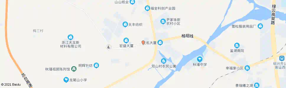 绍兴小任家畈(日月集团)_公交站地图_绍兴公交_妙搜公交查询2025