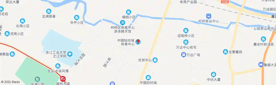 绍兴轻纺城体育中心_公交站地图_绍兴公交_妙搜公交查询2025