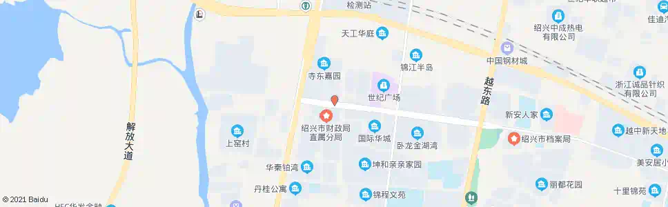 绍兴财税袍江大楼(技术监督局)_公交站地图_绍兴公交_妙搜公交查询2025